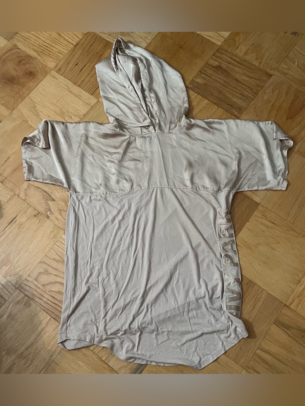 Ivy Park Beige Athletic Hooded Shirtdress